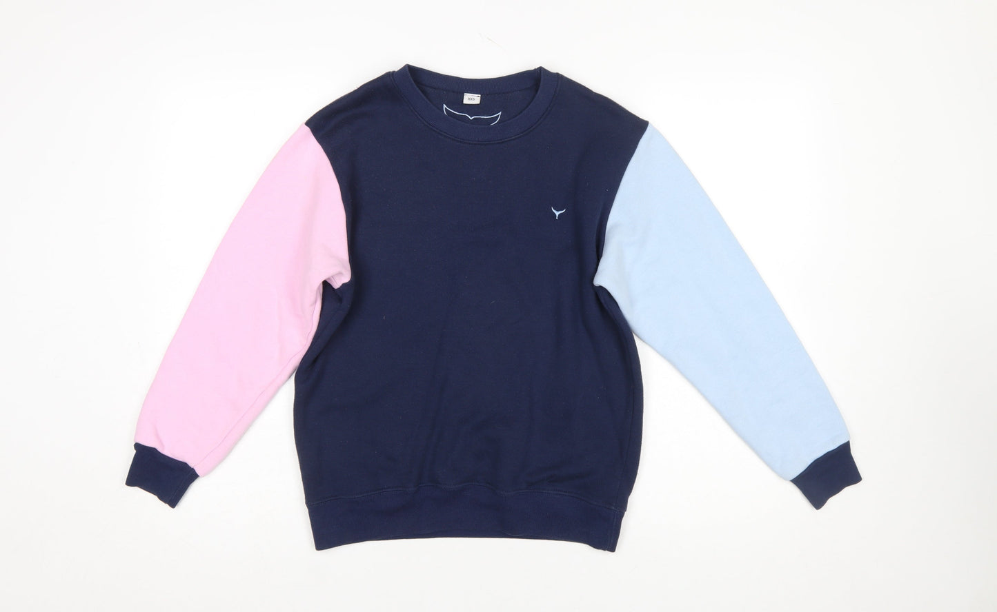 Whale of a Time Clothing Womens Navy Colourblock Sweatshirt XXS