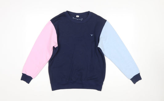 Whale of a Time Clothing Womens Navy Colourblock Sweatshirt XXS
