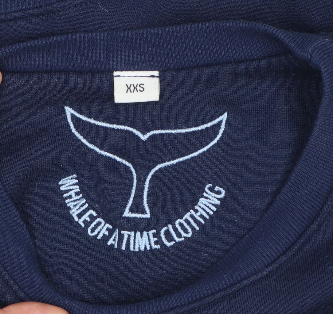 Whale of a Time Clothing Womens Navy Colourblock Sweatshirt XXS