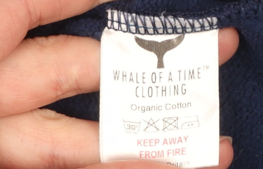 Whale of a Time Clothing Womens Navy Colourblock Sweatshirt XXS