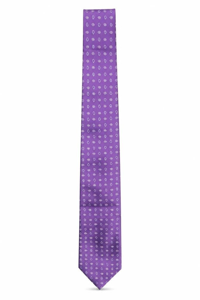 Savoy Taylors Guild Men's Purple Paisley Silk Tie - One Size