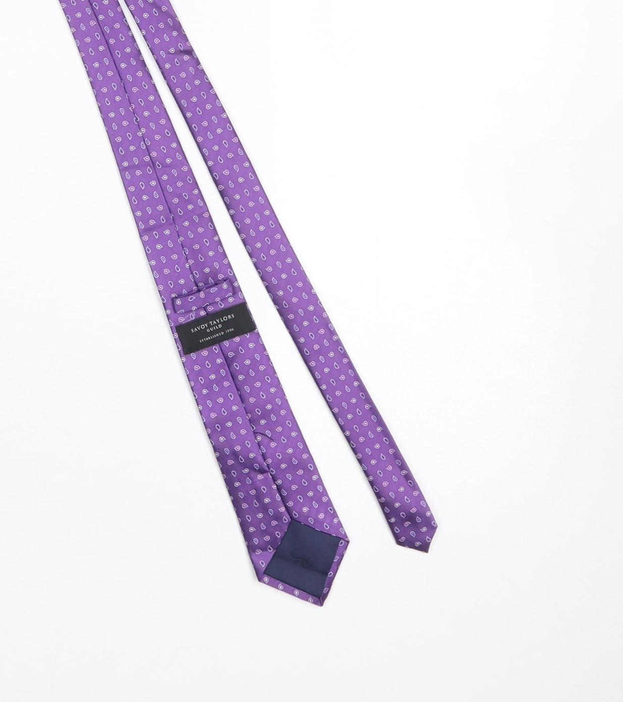 Savoy Taylors Guild Men's Purple Paisley Silk Tie - One Size