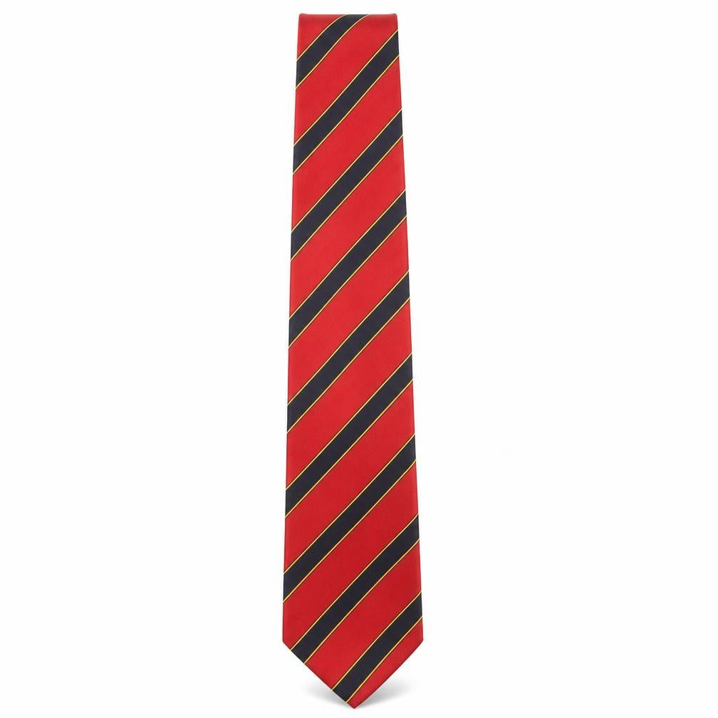 Carlo Colombo Men's Red Striped Silk Tie Made in Italy One Size