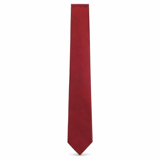 Tie Rack Men's Red 100% Silk Slim Tie Classic Pointed Style