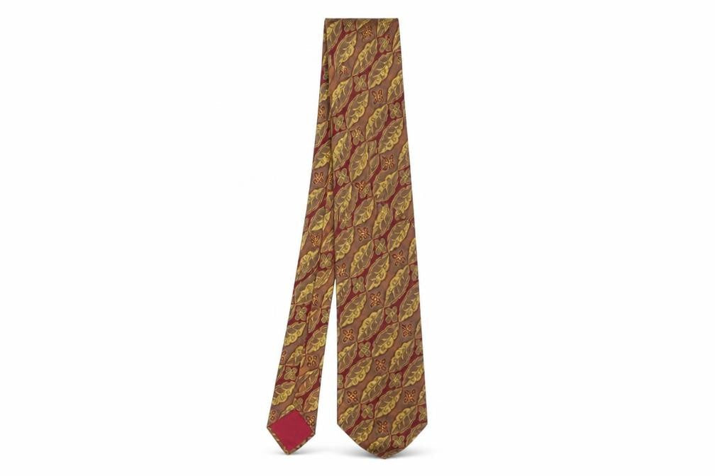Greatwall Men's Multicoloured Silk Paisley Tie 176cm Classic Style