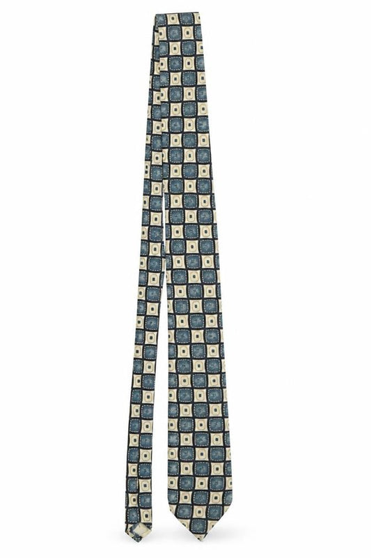 Woods & Gray Men's Aqua Geometric Pure Silk Tie