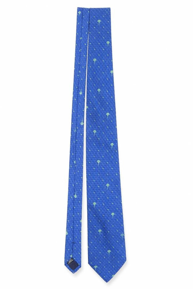 JOOP! Men's Blue Geometric Woven Silk Designer Tie One Size