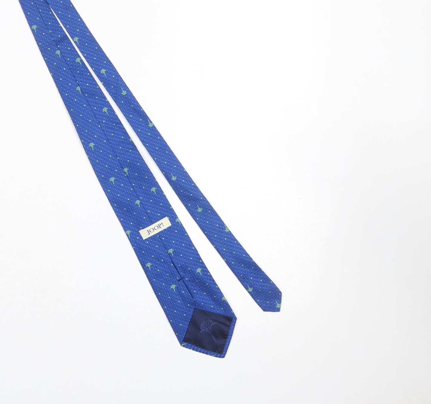 JOOP! Men's Blue Geometric Woven Silk Designer Tie One Size