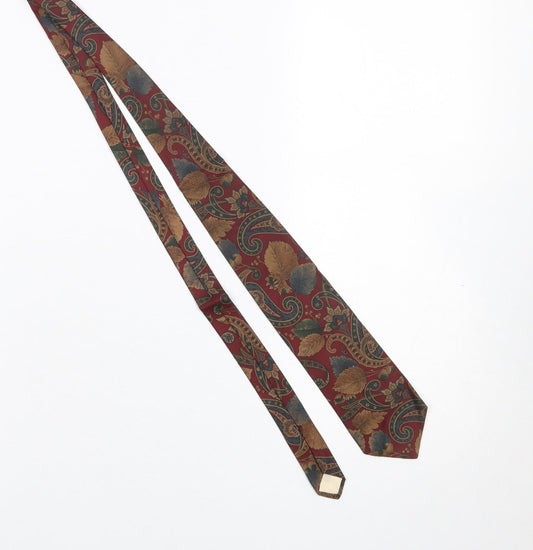 José Piscador Men’s Red Paisley Designer 100% Silk Tie One Size