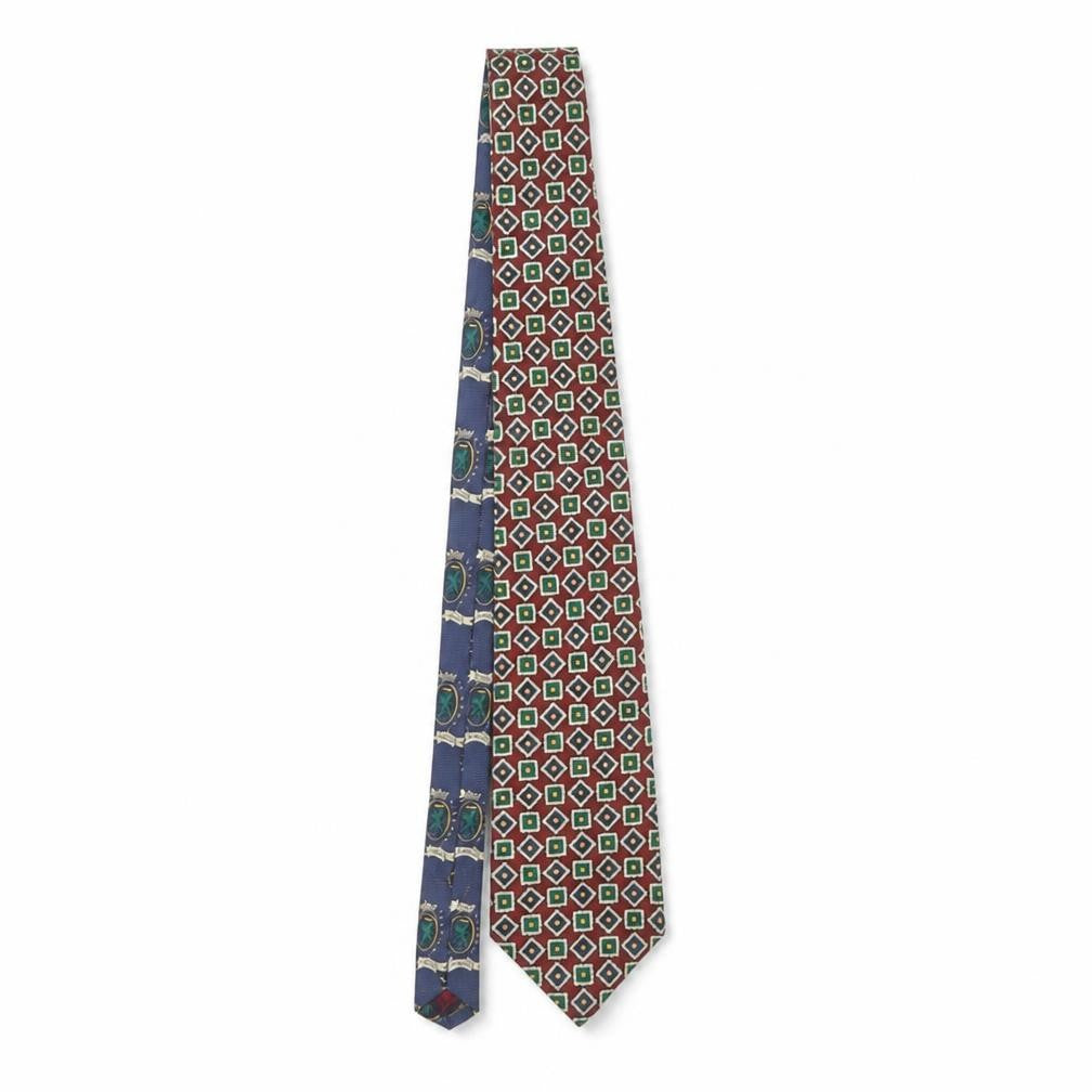 Tommy Hilfiger Men's Multicoloured Geometric Silk Tie 176 Slim Designer Style