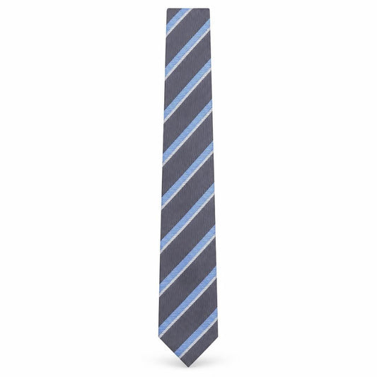 Frangi Men’s Blue Striped Slim Silk Tie Made in Italy One Size