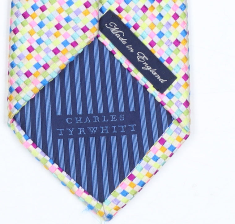 Charles Tyrwhitt Men's Multicoloured Slim Silk Tie Made in England