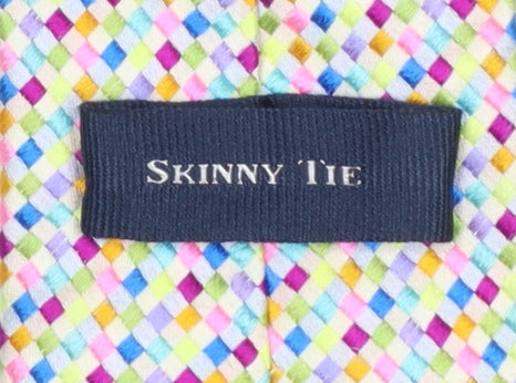 Charles Tyrwhitt Men's Multicoloured Slim Silk Tie Made in England