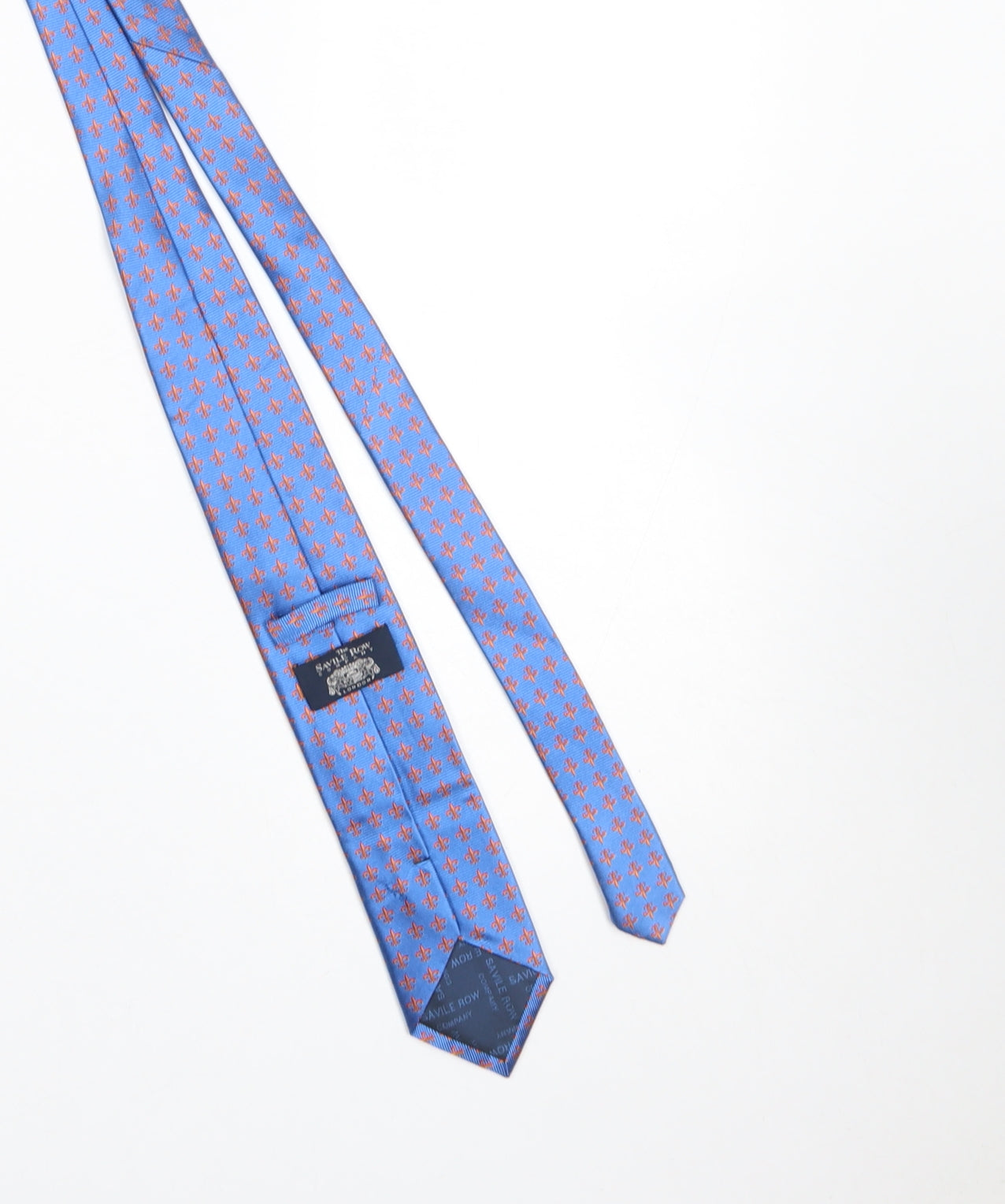 The Savile Row Company Men's Blue Geometric Silk Designer Tie