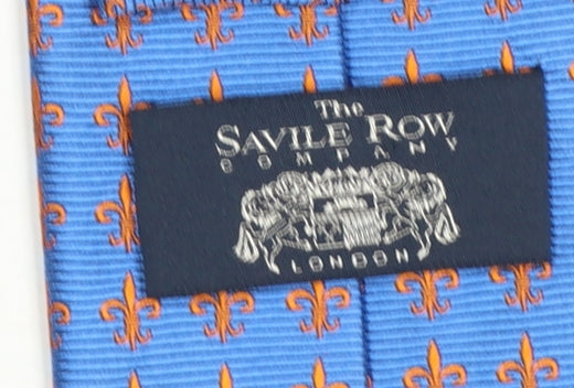 The Savile Row Company Men's Blue Geometric Silk Designer Tie