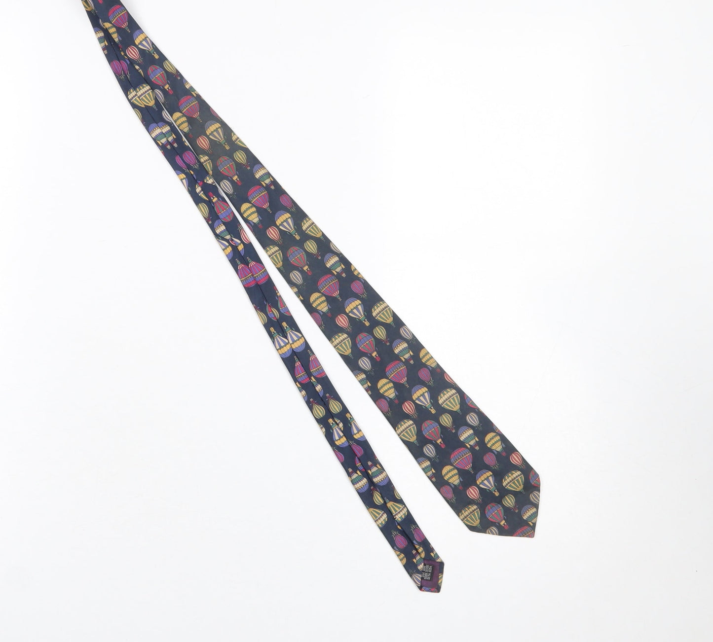 James Meade Men's Blue Hot Air Balloon Silk Tie