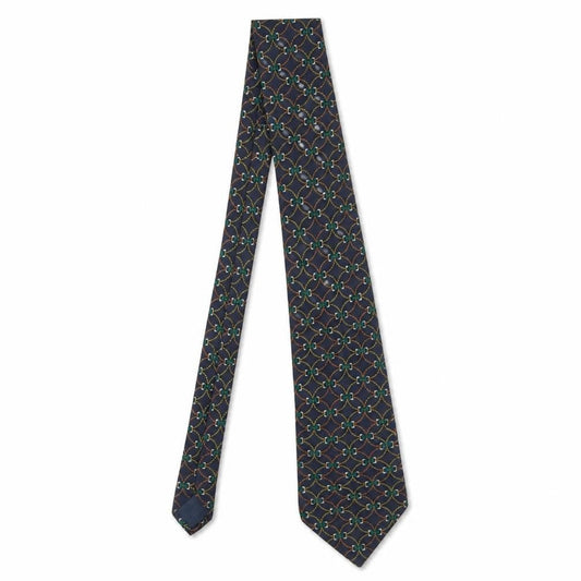 Bardolino Men's Blue Geometric Patterned 100% Silk Tie