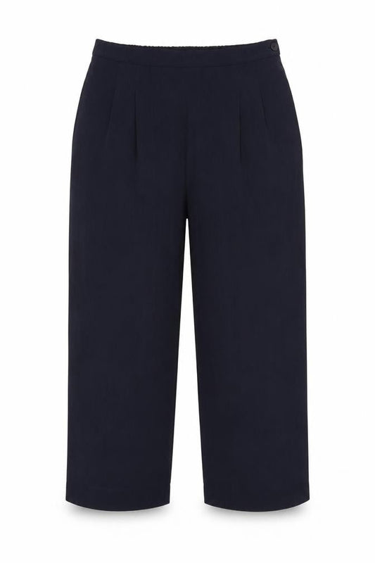 Windsmoor Women’s Blue Cropped Pleated Trousers Size 14