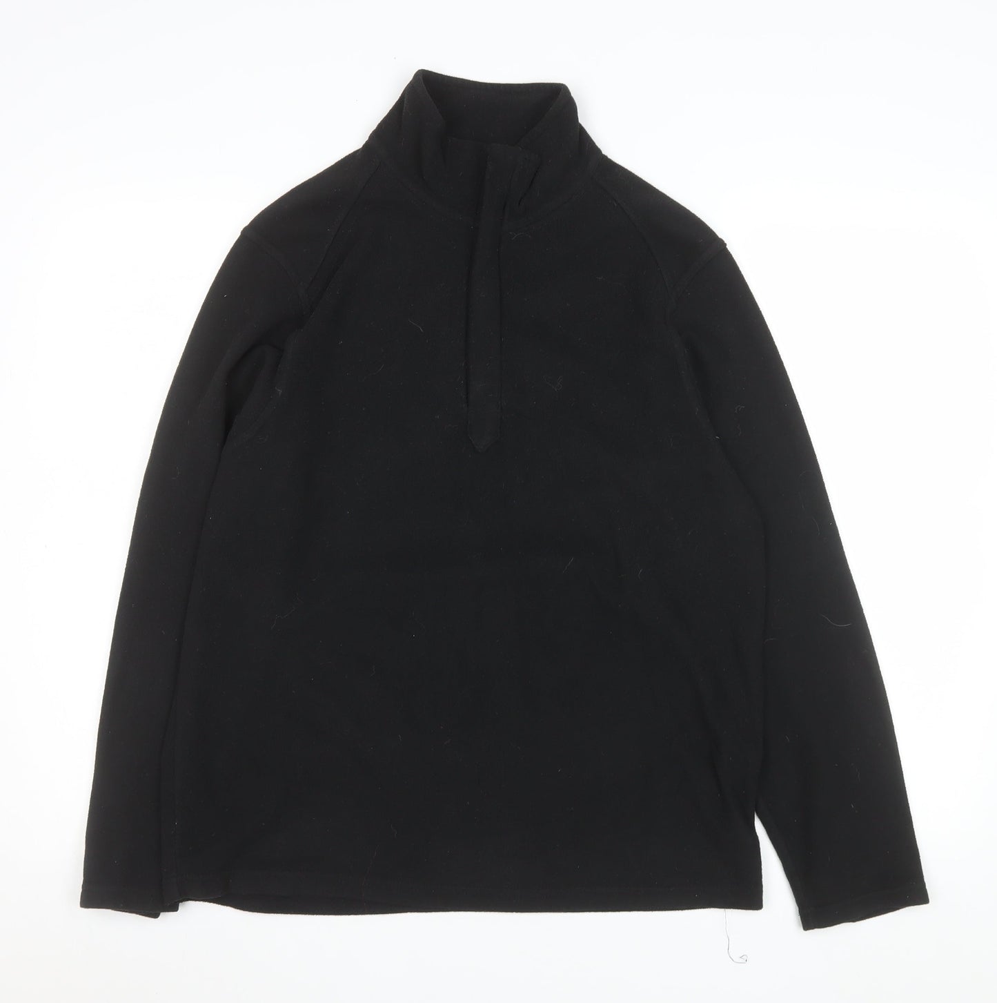 Mens UK M Regular Marks and Spencer Black Pullover Sweatshirt