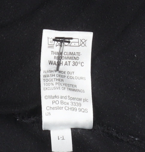 Mens UK M Regular Marks and Spencer Black Pullover Sweatshirt