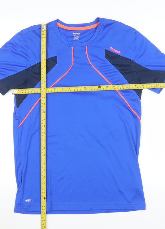 Reebok Men's Blue Medium PlayDry Athletic Short Sleeve T-Shirt