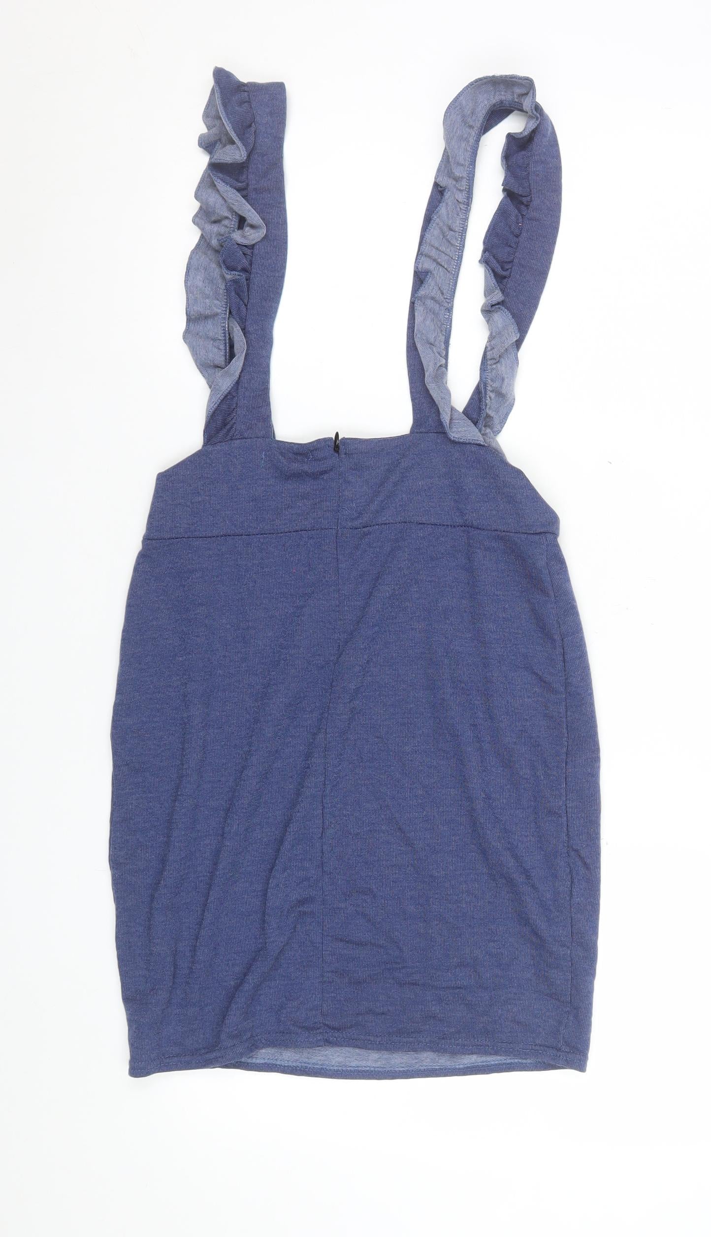 Ayanapa Women Blue Ruffle Strap Pencil Skirt Size S