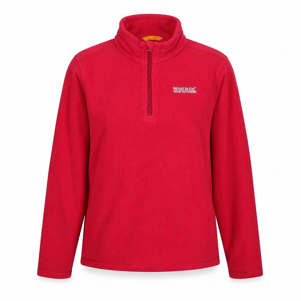 Regatta Great Outdoors Kids Red 1/4 Zip Fleece Sweatshirt 13-14 Years