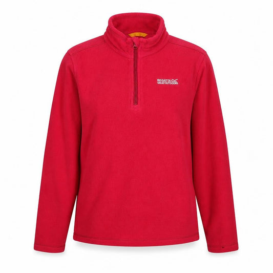 Regatta Womens Great Outdoors Kids Red 1/4 Zip Fleece Sweatshirt 13-14 Years