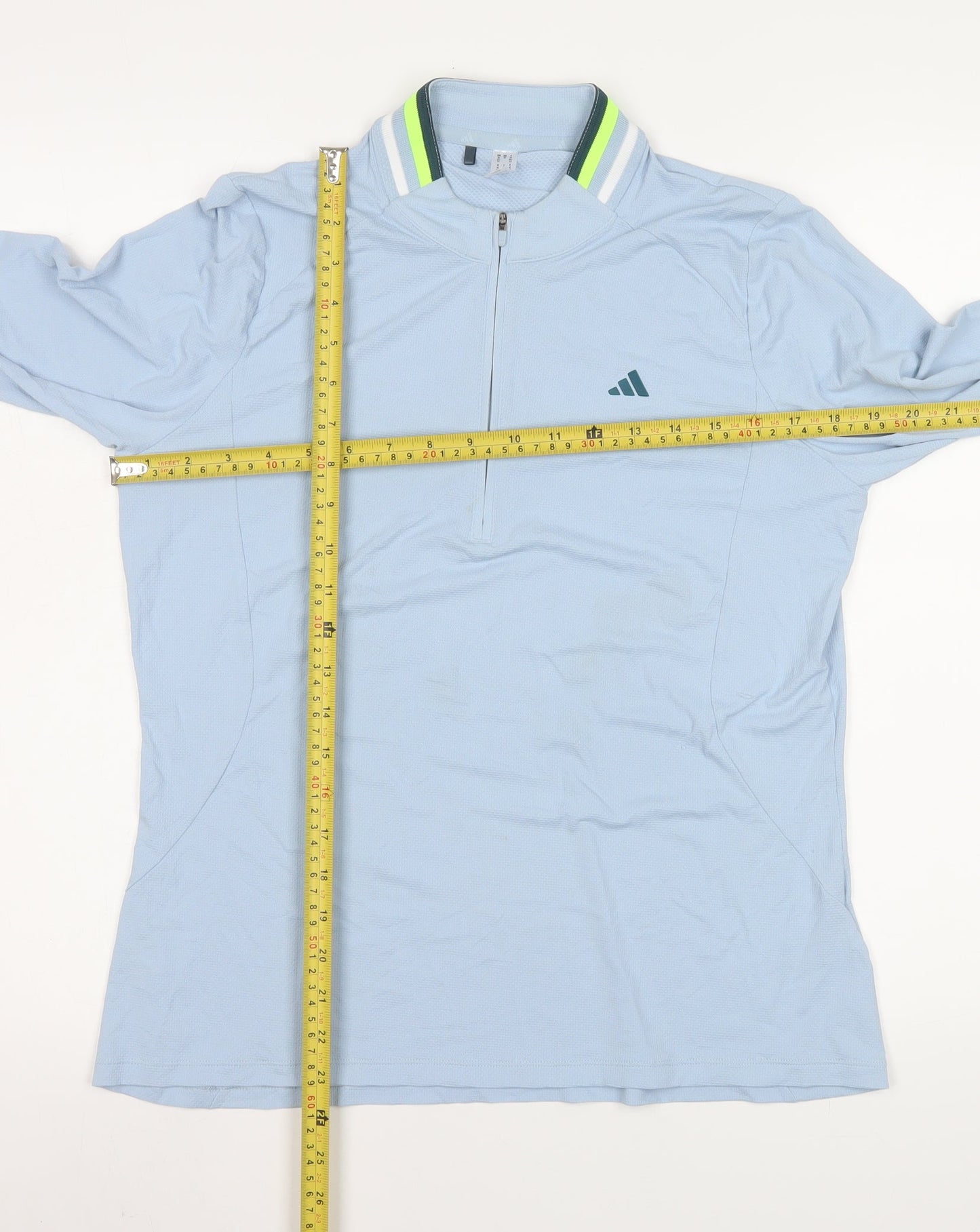 adidas Men Blue M Lightweight 1/2 Zip Athletic Sweatshirt