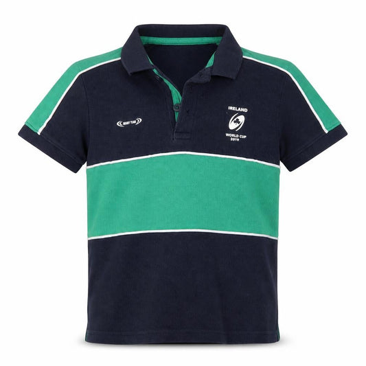 United Colors of Benetton Bennetton Boys Blue & Green Rugby World Cup Polo Shirt 6-7 Years