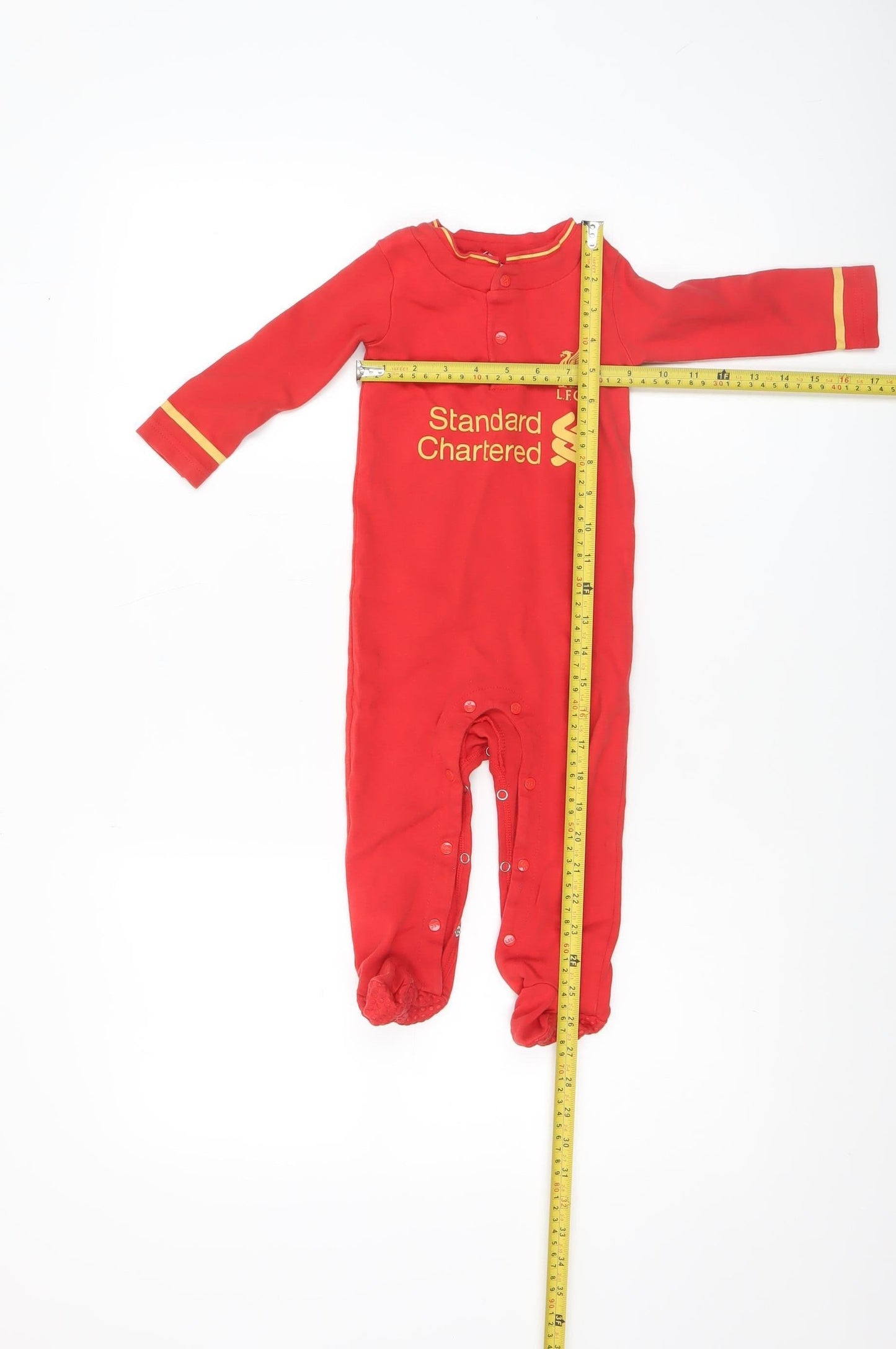 Little Liver Liverpool FC Red Unisex Baby 12-18 Months Long Sleeve Babygrow