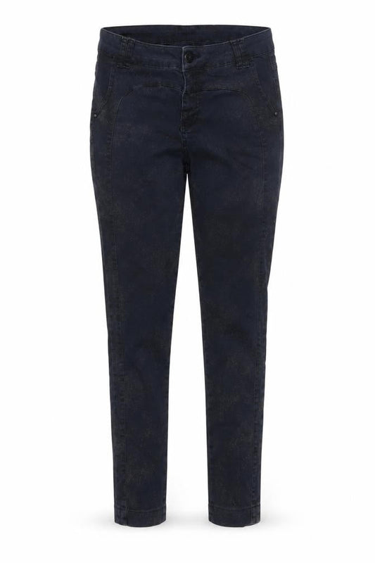 I Say Womens Black Slim Fit Stretch Trousers Size 12