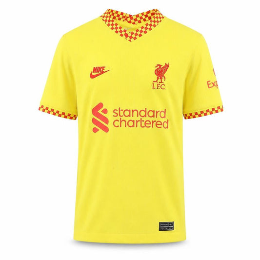 Nike Boys Yellow Liverpool FC Dri-FIT Jersey Football Shirt Size S