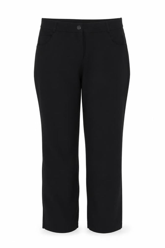 Front view of Dunnes Women Black, size 12, Skinny Stretch Trousers