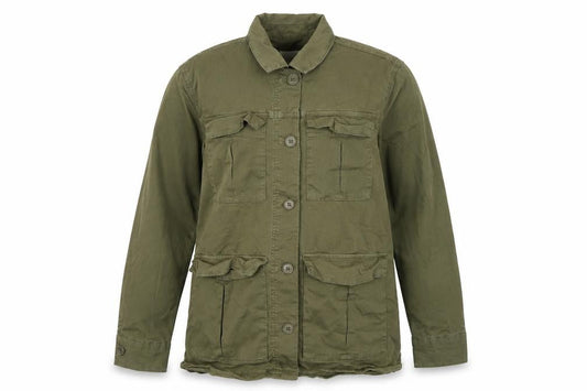 Part Two Women’s Green Cotton Military Jacket Size 12