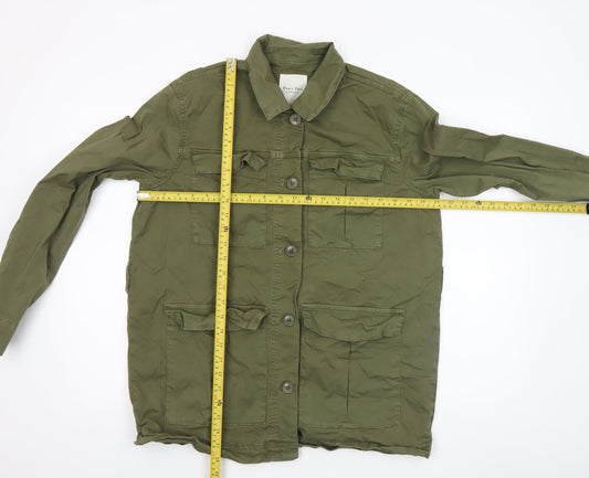 Part Two Women’s Green Cotton Military Jacket Size 12