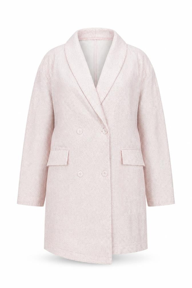 PRETTYLITTLETHING Women’s Pink Glitter Blazer Jacket UK 10