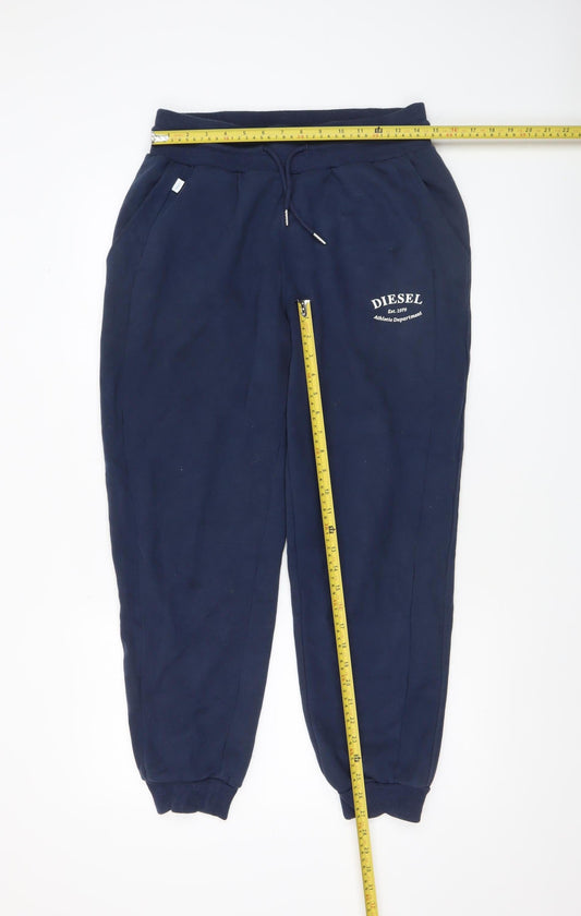 Diesel Men's Blue Jogger Sweatpants Size M Tapered Fit