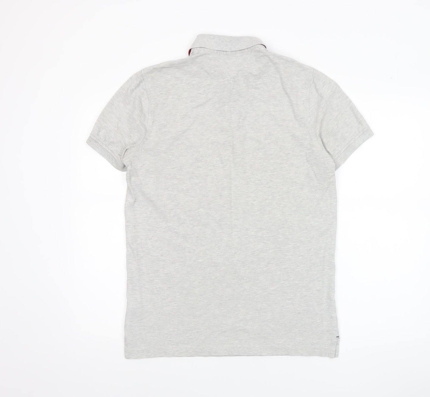 Tommy Hilfiger Men's Grey Slim Fit Cotton Polo Shirt Size M