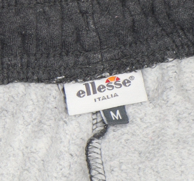 Ellesse Men Grey Sweat Shorts M Elastic Waist Casual