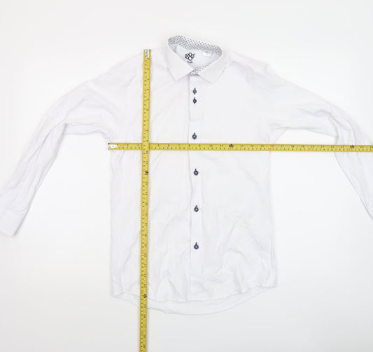1880 Club Boys White Long Sleeve Button-Up Dress Shirt Size 158