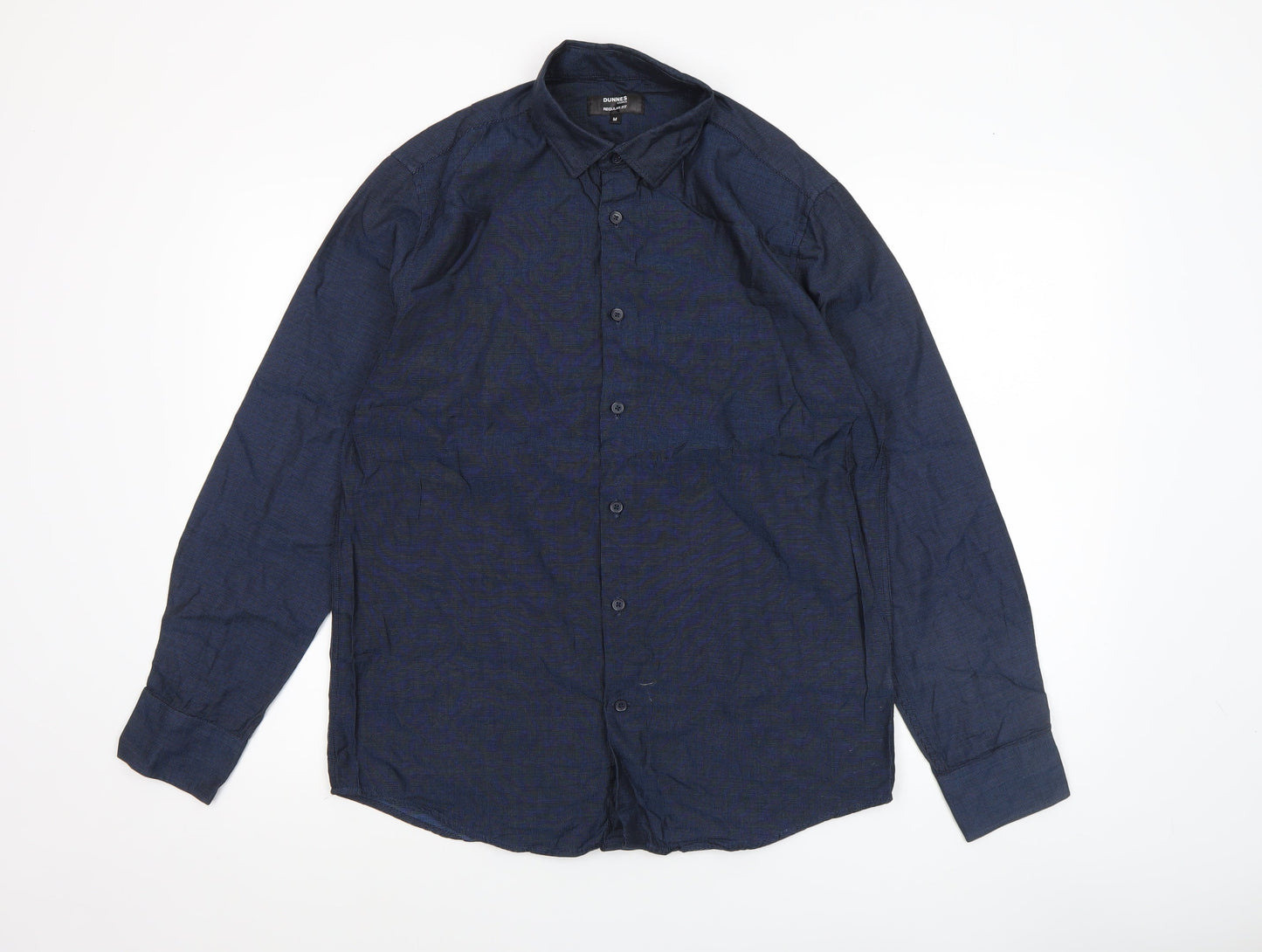 Dunnes Stores Men’s Blue Regular Fit Long Sleeve Button-Up Shirt M