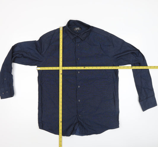 Dunnes Stores Men’s Blue Regular Fit Long Sleeve Button-Up Shirt M