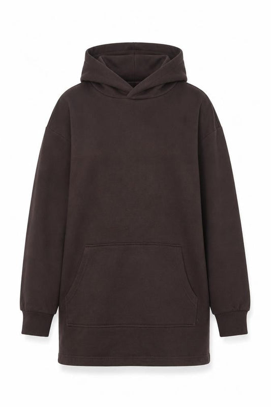 H&M Divided Women Brown Pullover Hoodie XXS Cotton Blend Casual