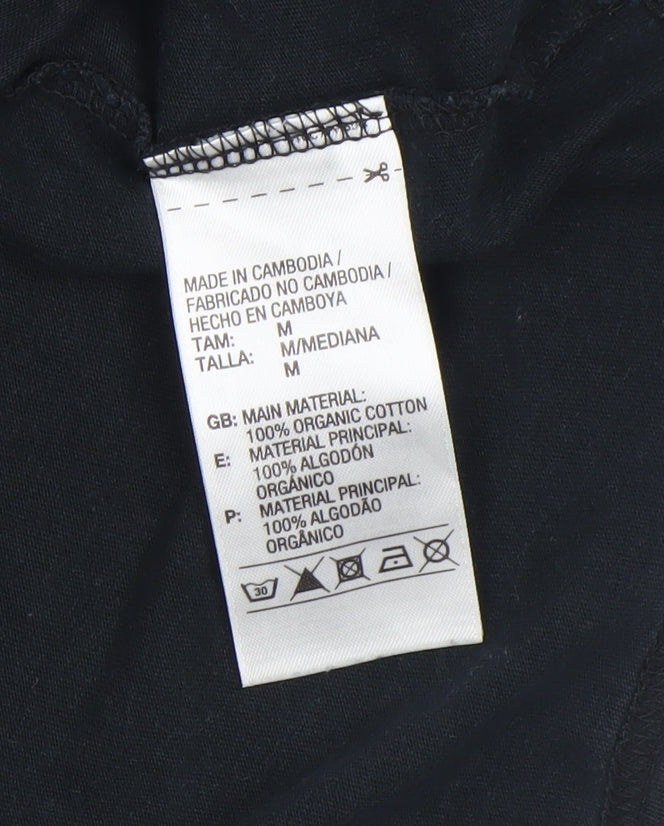 Adidas Men's Black Graphic Print Cotton Sports T-Shirt M