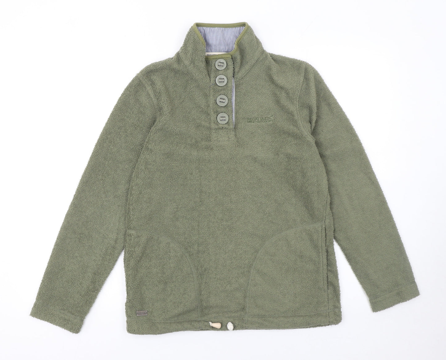 Regatta Womens Green Fleece Pullover Sweatshirt UK 10 Outdoor Casual