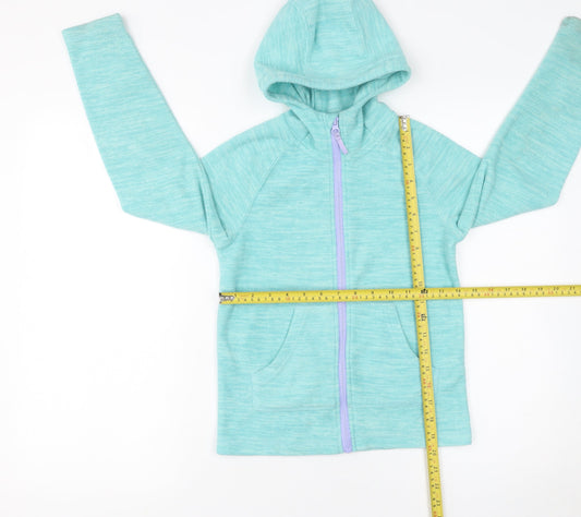 Mountain Warehouse Girls Green Full Zip Fleece Hoodie 9-10 Years