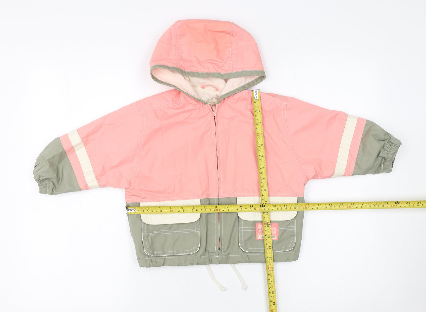 Marks and Spencer Unisex Baby Pink Colourblock Hooded Rain Coat 18-24 Months