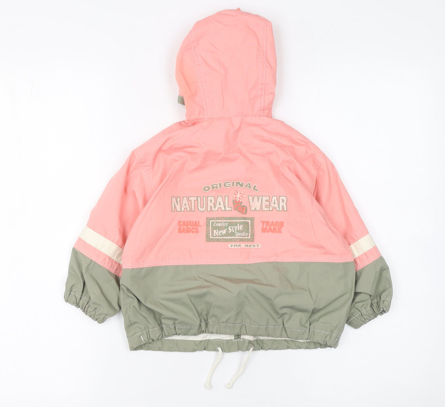 Marks and Spencer Unisex Baby Pink Colourblock Hooded Rain Coat 18-24 Months