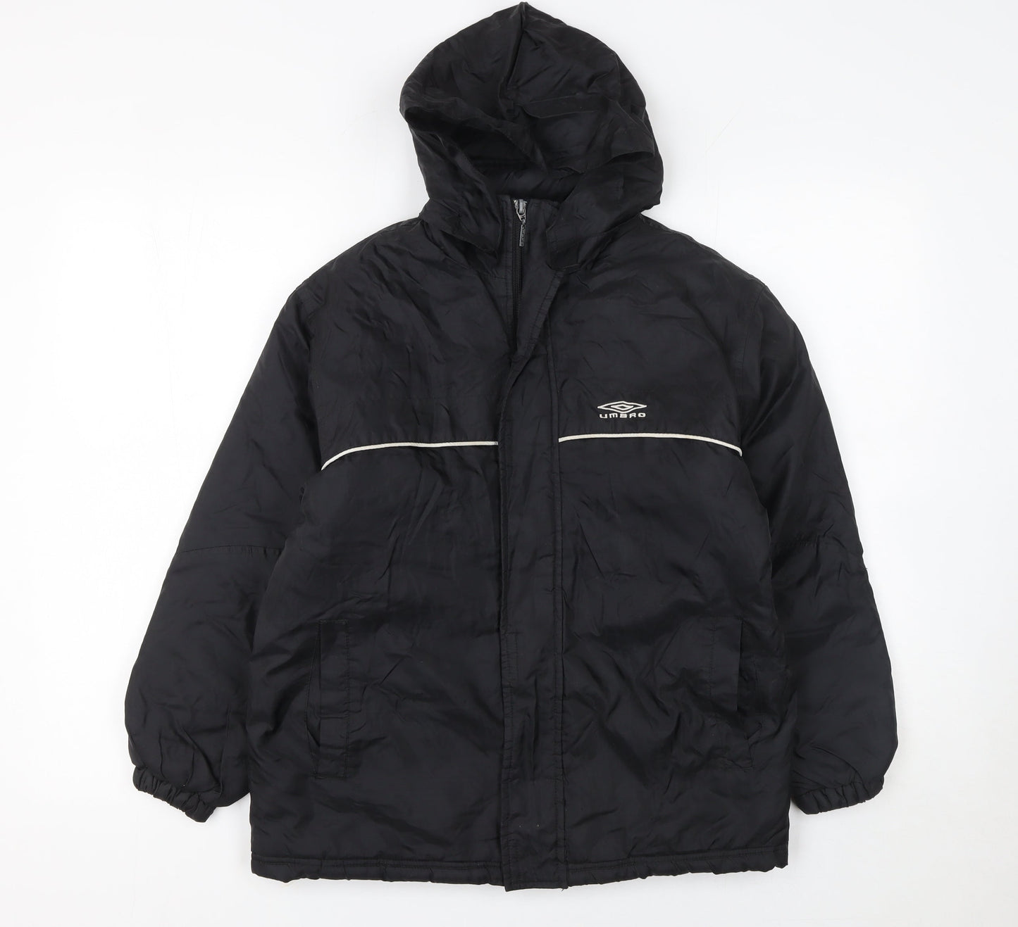 Umbro Boys Black 8 Years Hooded Puffer Jacket Winter Coat
